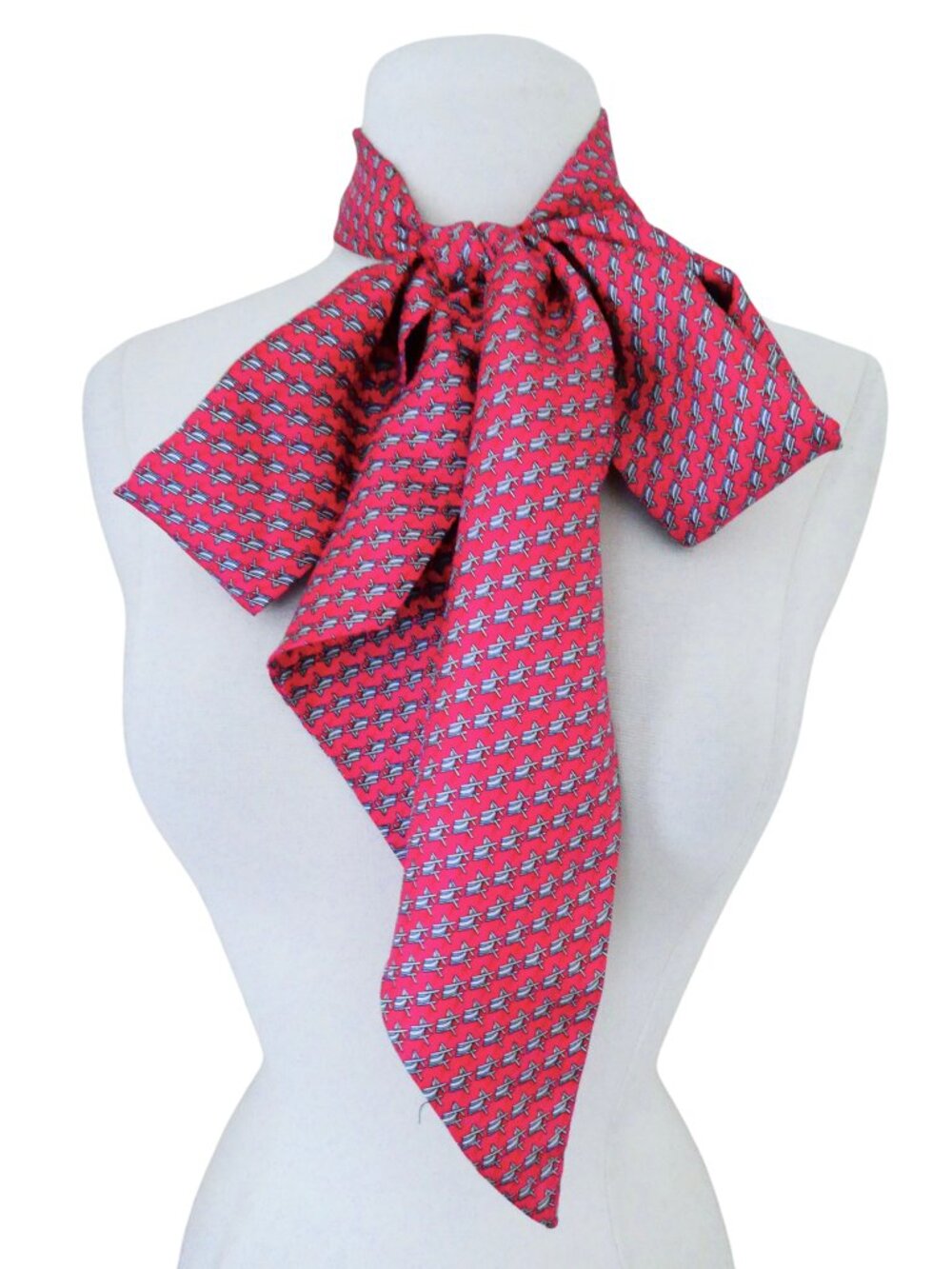 VINEYARD VINES Beach chair print silk scarf oblong rectangle